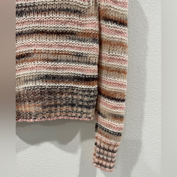 NWT A.L.C. Selina Space Dye Striped Wool Alpaca Blend Turtleneck Sweater Small - Picture 9 of 16